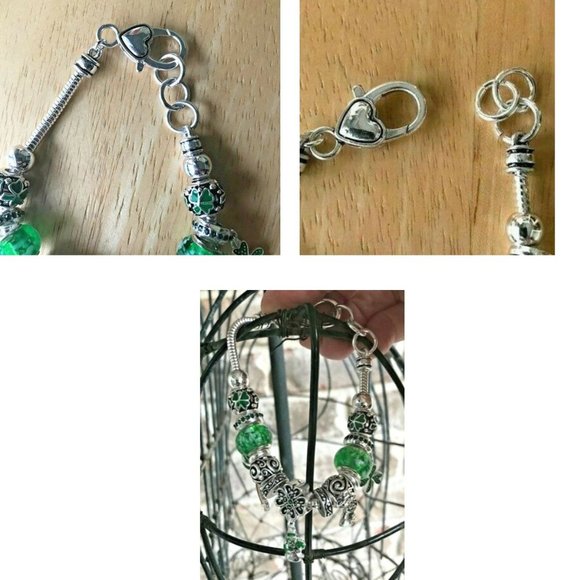 Shamrock Charm Bracelet Beaded Rainbow Pot of Gold Leprechaun St Patrick… - Picture 12 of 12